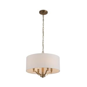 Curva 4-Light Drum Chandelier in Brushed Champagne Gold