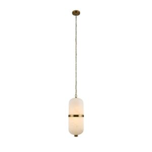 Volterra 1-Light LED Pendant in Winter Brass