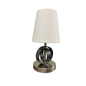 Bryson 1-Light Accent Lamp in Supreme Silver with Satin Nickel