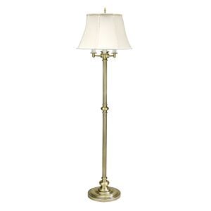 Newport 1-Light Floor Lamp in Antique Brass