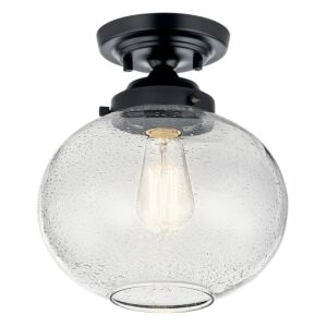 Avery 1-Light Semi-Flush Mount in Black