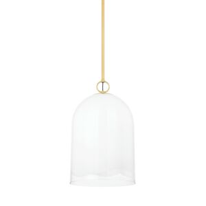 Lennon 1-Light Pendant in Aged Brass