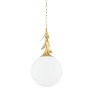 Victoria 1-Light Pendant in Vintage Gold Leaf