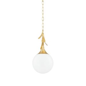 Victoria 1-Light Pendant in Vintage Gold Leaf