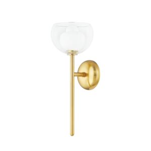 Cortney 1-Light Wall Sconce in Aged Brass