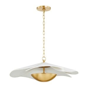 Madeline 1-Light LED Pendant in Aged Brass