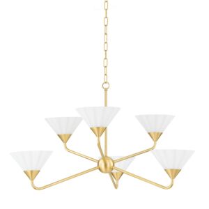 Kelsey 6-Light Chandelier in Aged Brass