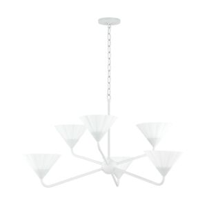 Kelsey 6-Light Chandelier in Textured White