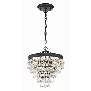 Calypso 3-Light Mini Chandelier in Matte Black