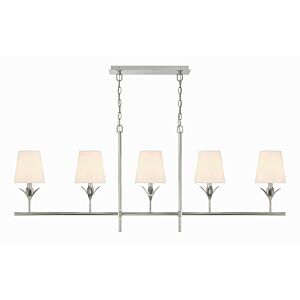 Broche 5-Light Chandelier in Antique Silver