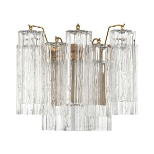 Addis 2-Light Wall Sconce in Aged Brass