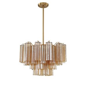 Addis 9-Light Chandelier in Aged Brass