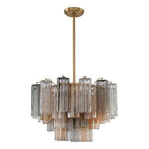 Addis 9-Light Chandelier in Aged Brass