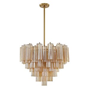 Addis 12-Light Chandelier in Aged Brass