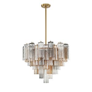 Addis 12-Light Chandelier in Aged Brass