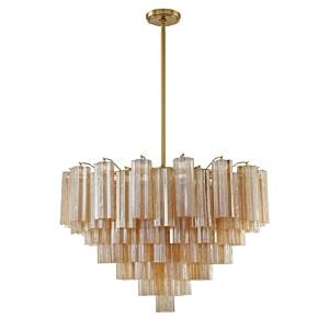 Addis 16-Light Chandelier in Aged Brass