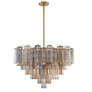 Addis 16-Light Chandelier in Aged Brass