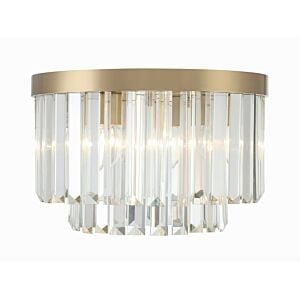 Hayes 4-Light Flush Mount in Aged Brass