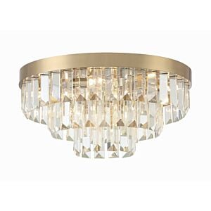 Hayes 8-Light Flush Mount in Aged Brass