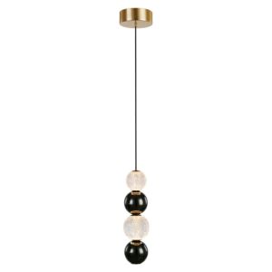 Onyx LED Pendant in Natural Brass