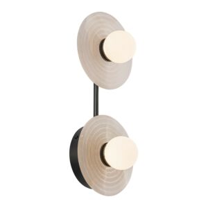 Dahlia LED Bathroom Vanity Light in Urban Bronze with Alabaster