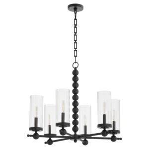 Lee Boulevard 6-Light Chandelier in Matte Black