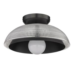 Crawford BLK 1-Light Flush Mount in Matte Black