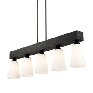 Neela 5-Light Linear Pendant in Matte Black