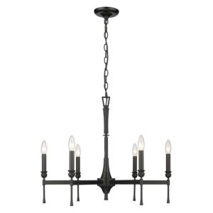 Landon 6-Light Chandelier in Matte Black