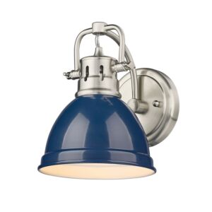 Duncan PW 1-Light Bathroom Vanity Light in Pewter