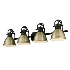 Duncan BLK 4-Light Bathroom Vanity Light in Matte Black