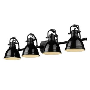 Duncan BLK 4-Light Bathroom Vanity Light in Matte Black