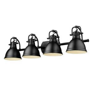 Duncan BLK 4-Light Bathroom Vanity Light in Matte Black