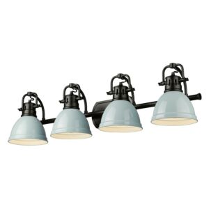 Duncan BLK 4-Light Bathroom Vanity Light in Matte Black