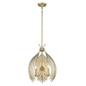 Cay 3-Light Pendant in Vintage Fired Gold