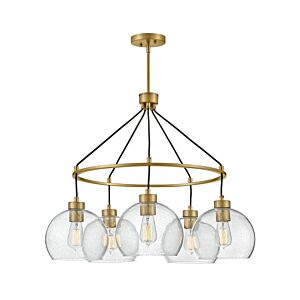 Rumi 5-Light LED Chandelier in Lacquered Brass