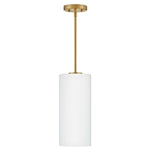 Lane 1-Light LED Pendant in Lacquered Brass