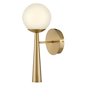 Izzy 1-Light LED Wall Sconce in Lacquered Brass