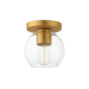 Knox 1-Light Flush Mount in Natural Aged Brass