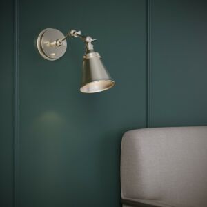 Edith 1-Light Swing Arm Wall Sconce in Modern Gold