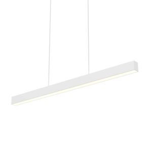 1-Light Linear Pendant in White