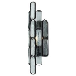 Centurion 1-Light Wall Sconce in Clear with Satin Black