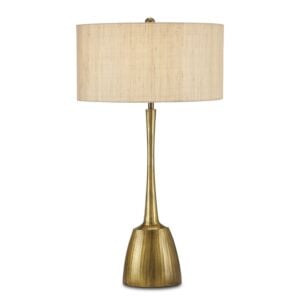 Cheenee 1-Light Table Lamp in Antique Brass