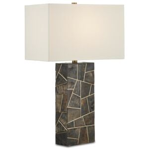 Carina 1-Light Table Lamp in Natural with Brass