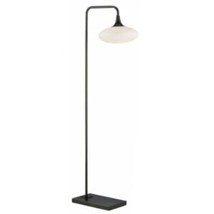 Solfeggio 1-Light Floor Lamp in Oil Rubbed Bronze with Opaque White