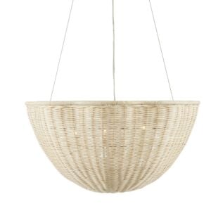 Telos 3-Light Pendant in Bleached Natural with Vanilla