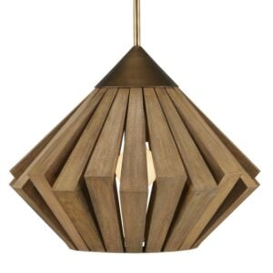 Plunge 1-Light Pendant in Brass with Toffee