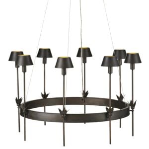 Coterie 8-Light LED Chandelier in Bronze with Gold