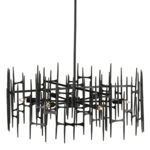 Attingham 6-Light Chandelier in Satin Black