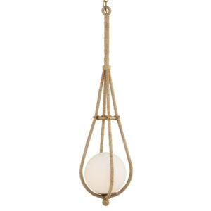 Passageway 1-Light Pendant in Natural with Dorado Gold with Frosted White